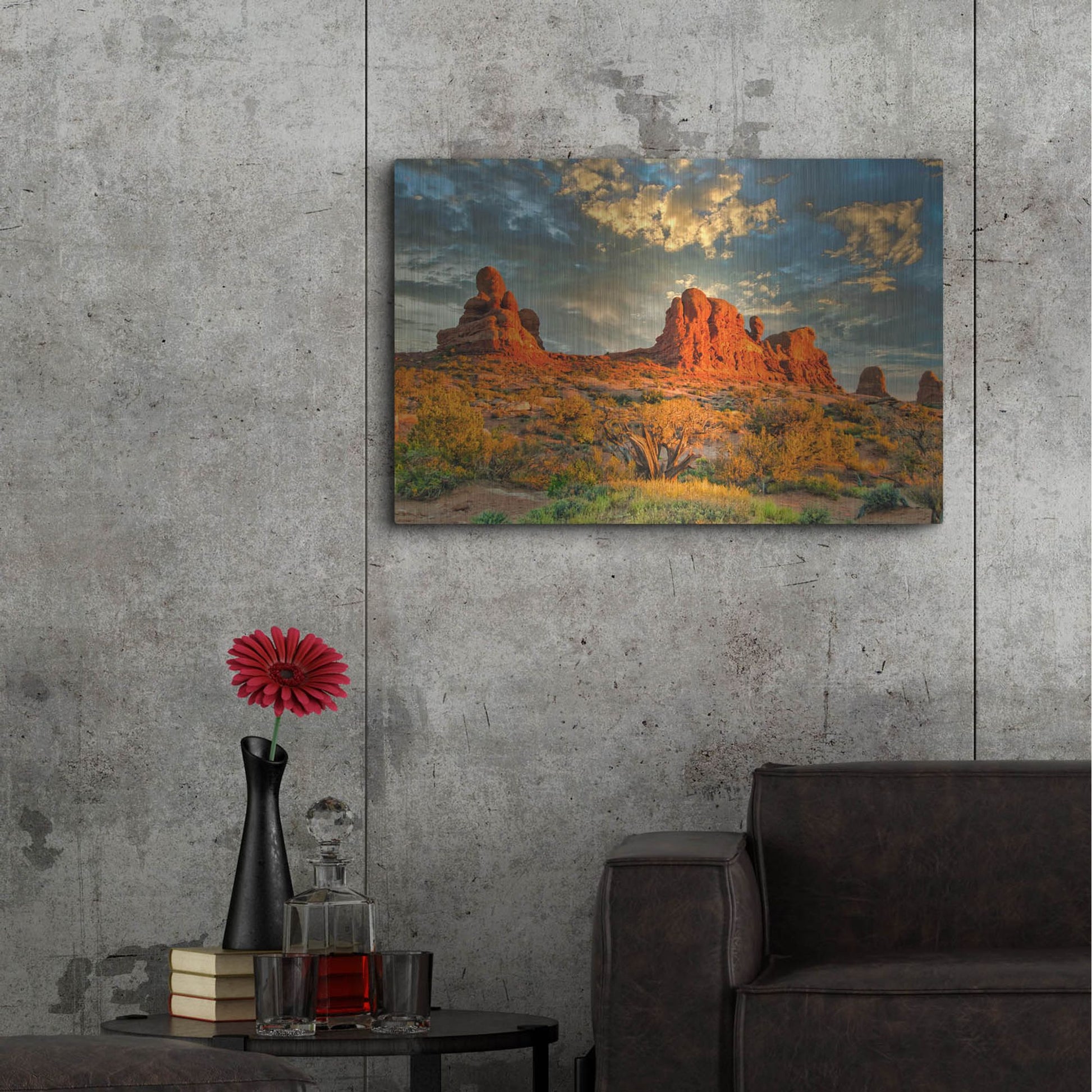 Luxe Metal Art 'Southern Utah Late Afternoon' by Mark A Paulda, Metal Wall Art,36x24