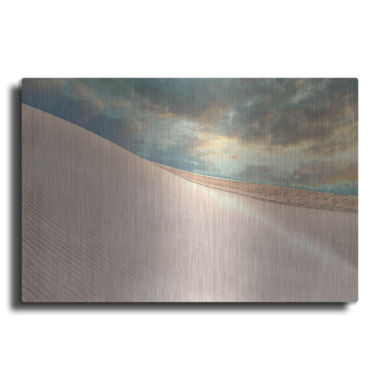 Luxe Metal Art 'Tranquil White Sands' by Mark A Paulda, Metal Wall Art