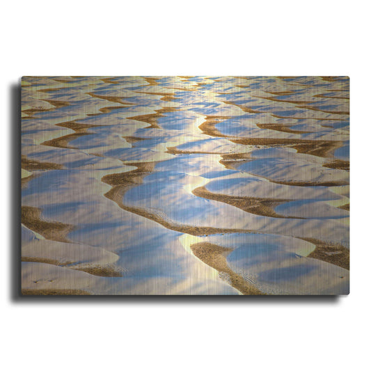 Luxe Metal Art 'White Sands Dune Aerial' by Mark A Paulda, Metal Wall Art