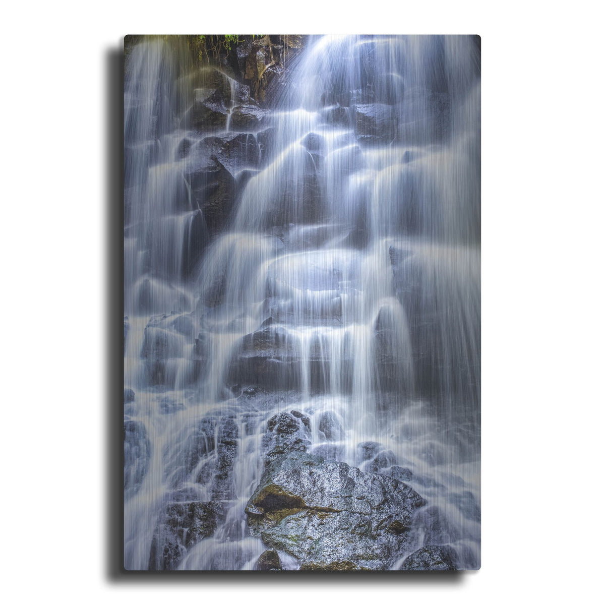 Luxe Metal Art 'Kanto Lampo Waterfall' by Mark A Paulda, Metal Wall Art