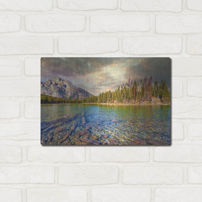 Luxe Metal Art 'Grand Tetons Afternoon' by Mark A Paulda, Metal Wall Art,16x12