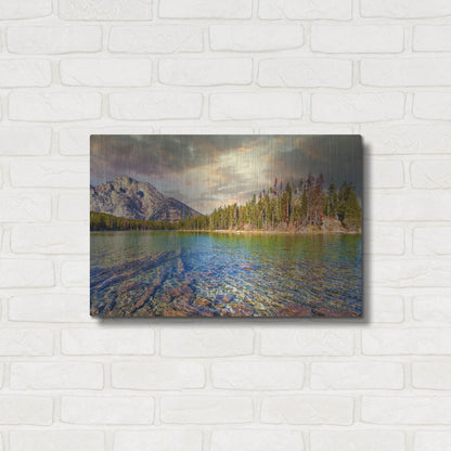 Luxe Metal Art 'Grand Tetons Afternoon' by Mark A Paulda, Metal Wall Art,24x16