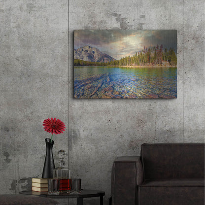 Luxe Metal Art 'Grand Tetons Afternoon' by Mark A Paulda, Metal Wall Art,36x24