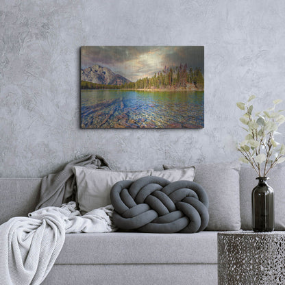 Luxe Metal Art 'Grand Tetons Afternoon' by Mark A Paulda, Metal Wall Art,36x24