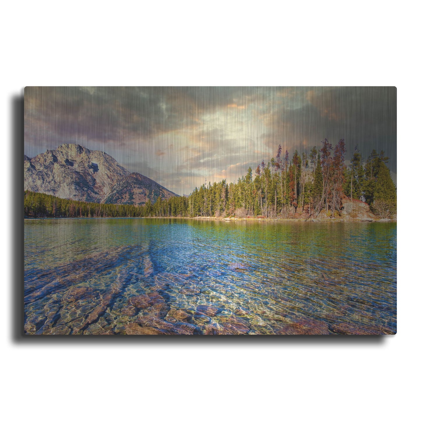 Luxe Metal Art 'Grand Tetons Afternoon' by Mark A Paulda, Metal Wall Art