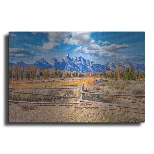 Luxe Metal Art 'Grand Tetons' by Mark A Paulda, Metal Wall Art