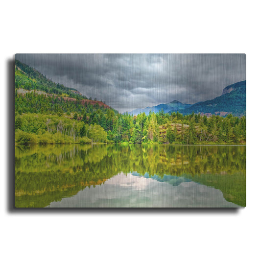 Luxe Metal Art 'Lake Lenore 2' by Mark A Paulda, Metal Wall Art