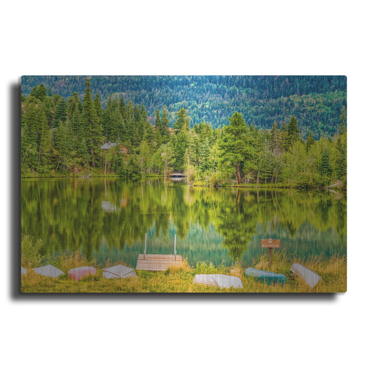 Luxe Metal Art 'Ouray No Swimming' by Mark A Paulda, Metal Wall Art