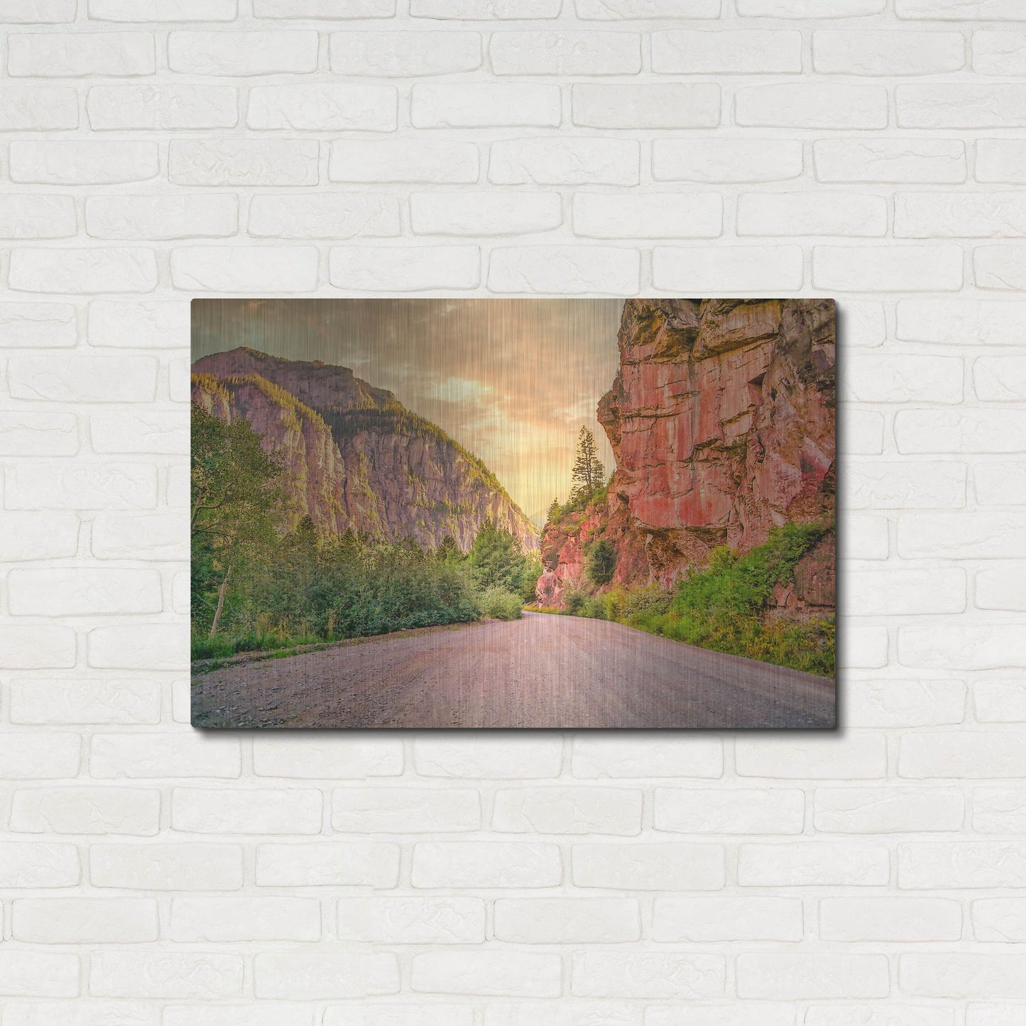 Luxe Metal Art 'San Juan Mountain Road' by Mark A Paulda, Metal Wall Art,36x24