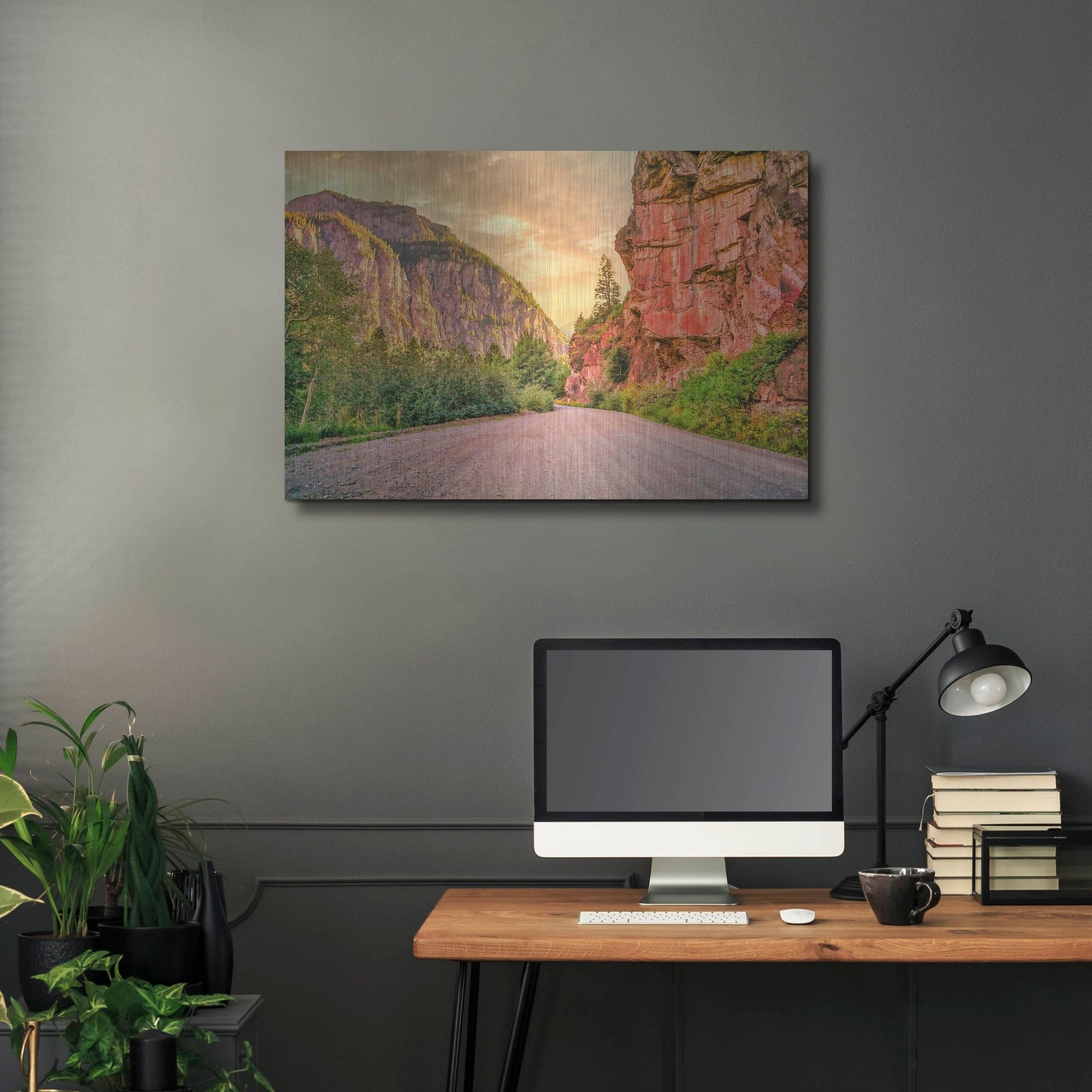 Luxe Metal Art 'San Juan Mountain Road' by Mark A Paulda, Metal Wall Art,36x24