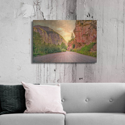 Luxe Metal Art 'San Juan Mountain Road' by Mark A Paulda, Metal Wall Art,36x24