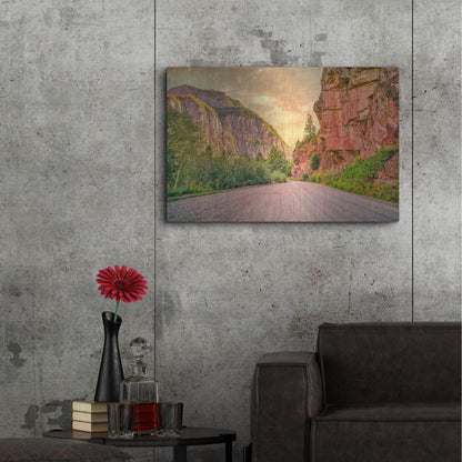 Luxe Metal Art 'San Juan Mountain Road' by Mark A Paulda, Metal Wall Art,36x24