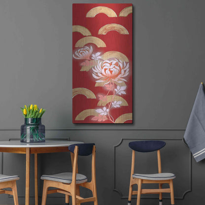 Luxe Metal Art 'Chrysanthemum II' by Zigen Tanabe, Metal Wall Art,24x48