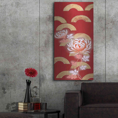 Luxe Metal Art 'Chrysanthemum II' by Zigen Tanabe, Metal Wall Art,24x48