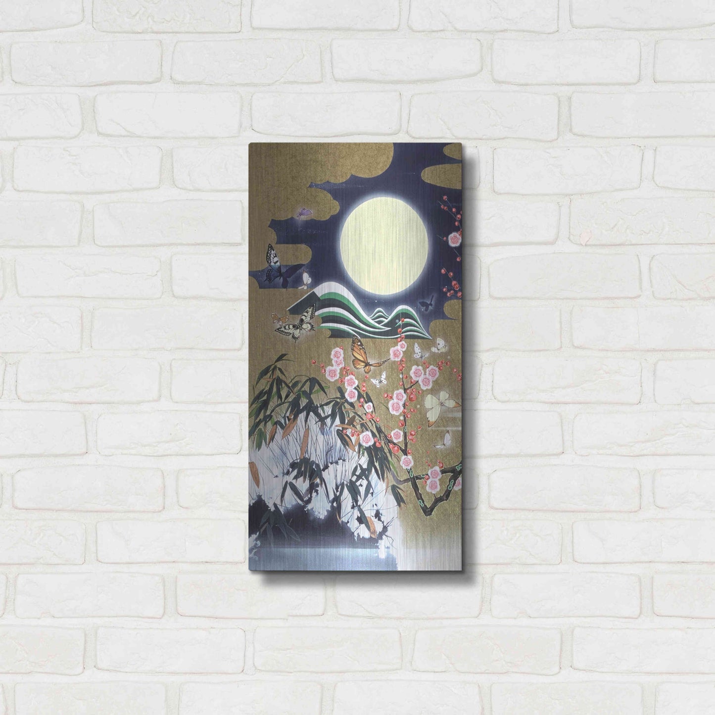 Luxe Metal Art 'Mugen 1' by Zigen Tanabe, Metal Wall Art,12x24