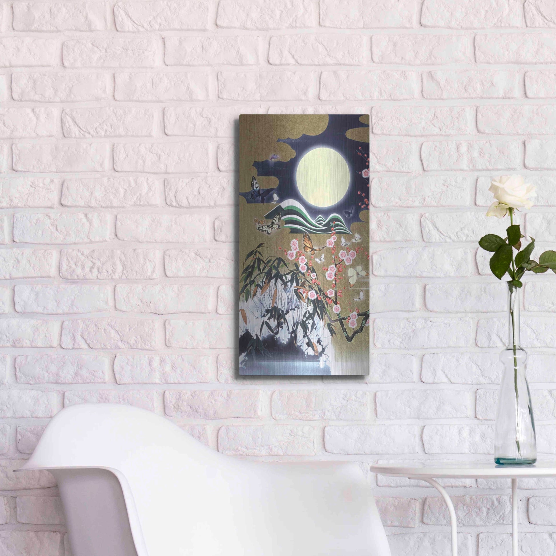 Luxe Metal Art 'Mugen 1' by Zigen Tanabe, Metal Wall Art,12x24