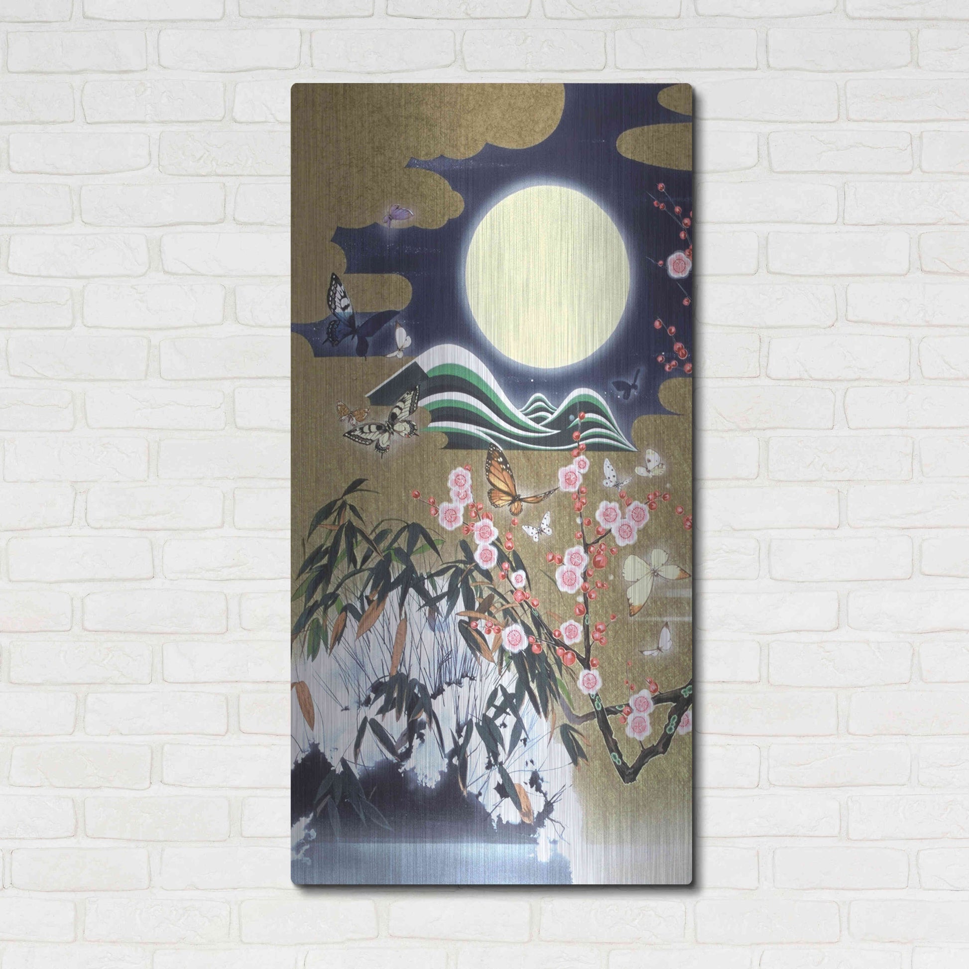 Luxe Metal Art 'Mugen 1' by Zigen Tanabe, Metal Wall Art,24x48