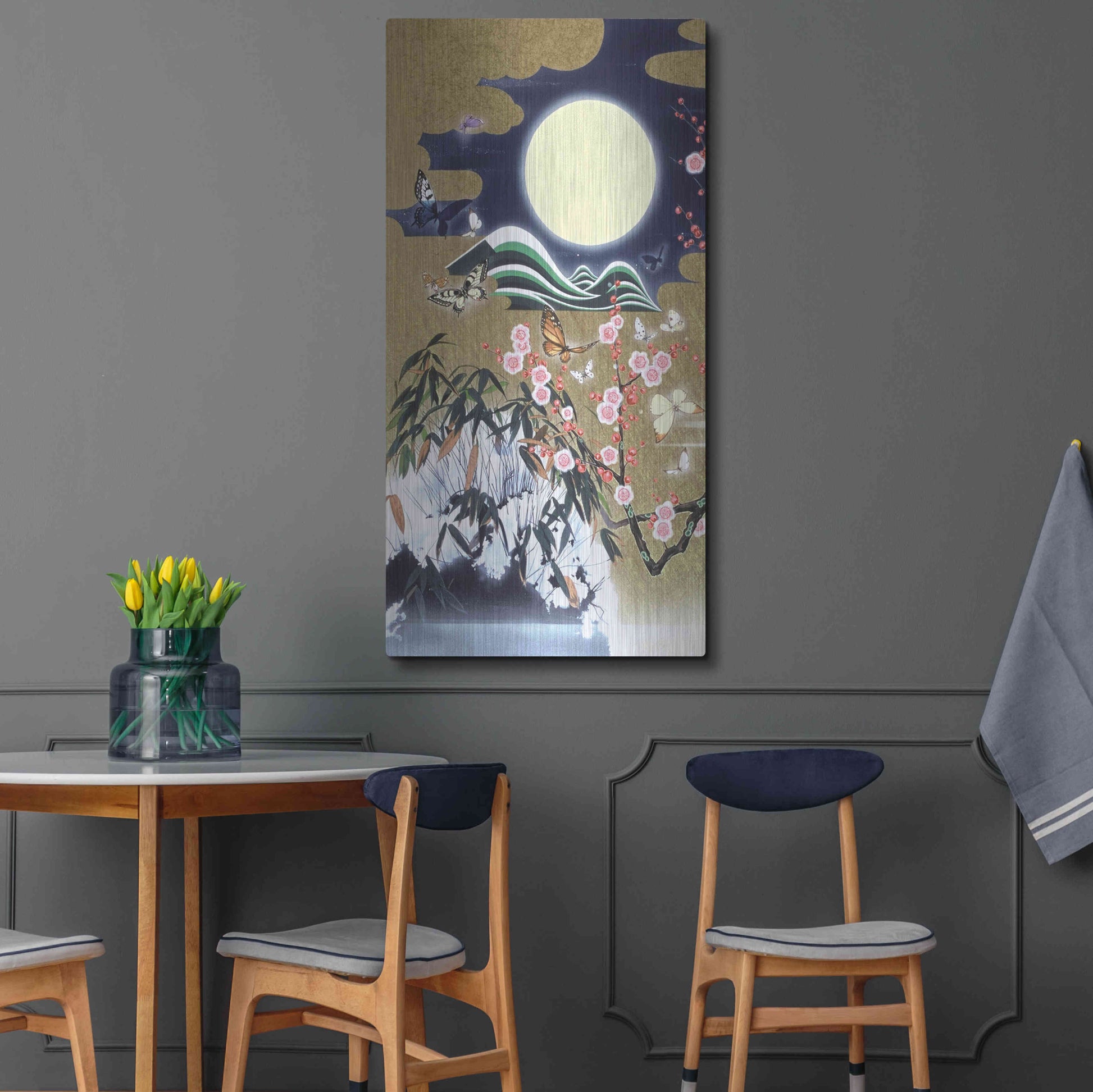 Luxe Metal Art 'Mugen 1' by Zigen Tanabe, Metal Wall Art,24x48