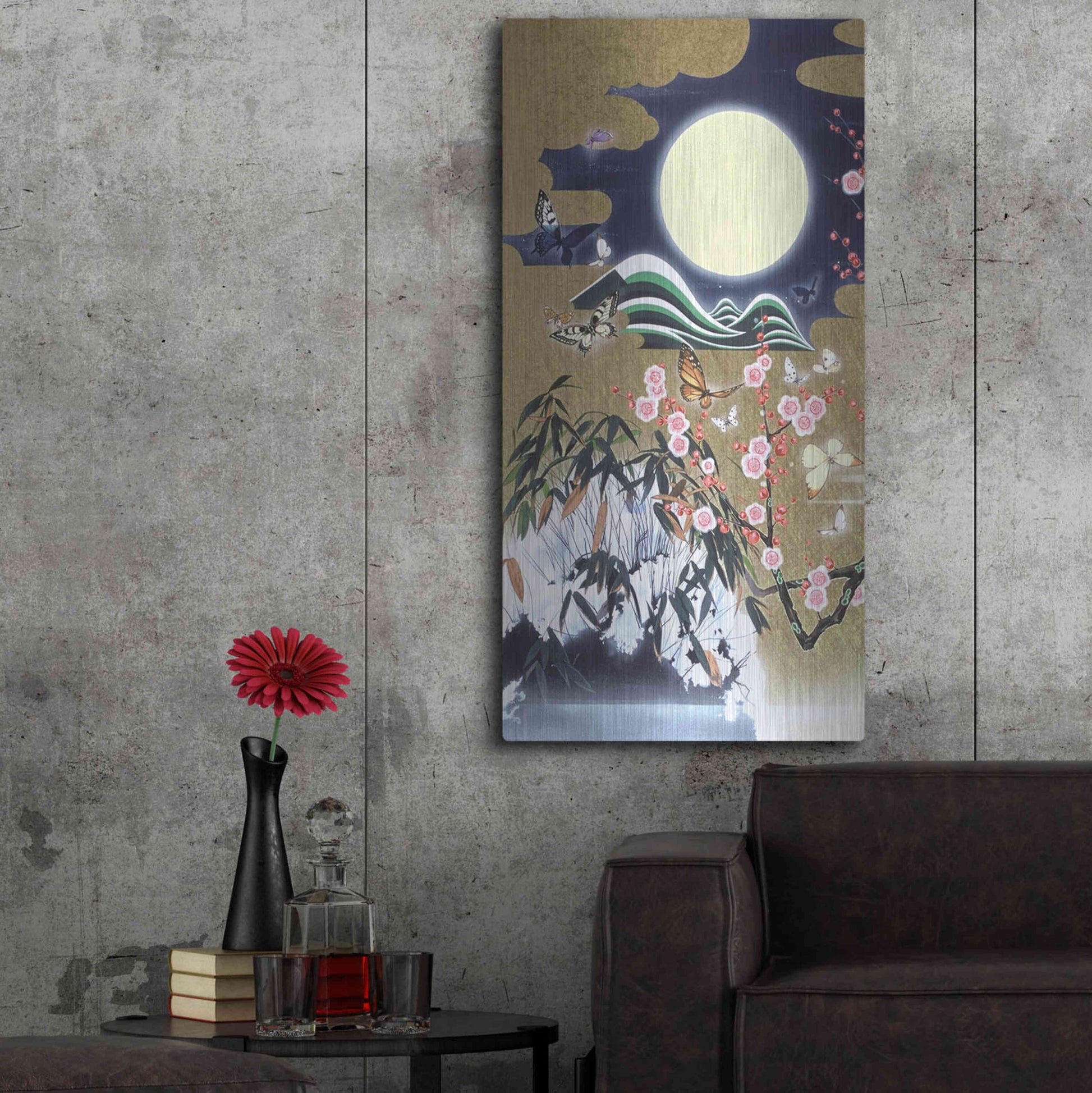 Luxe Metal Art 'Mugen 1' by Zigen Tanabe, Metal Wall Art,24x48