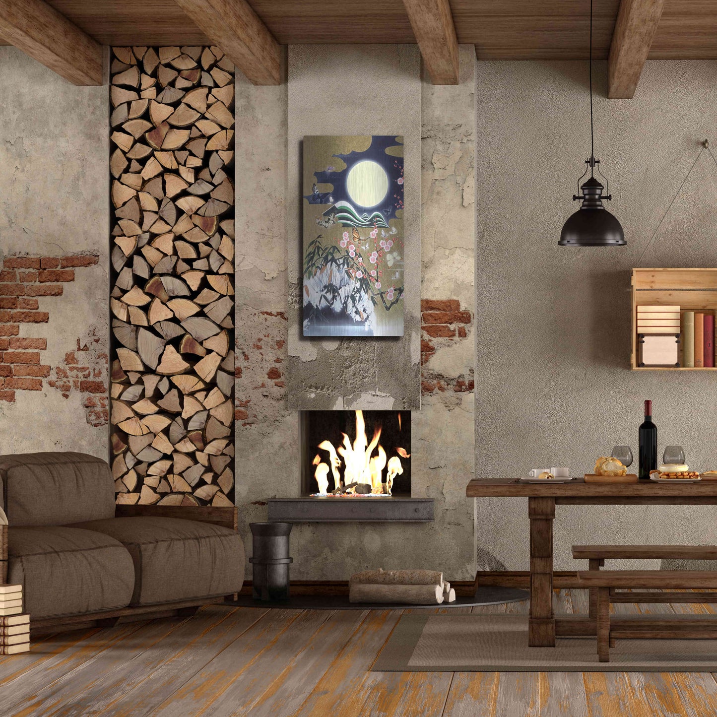 Luxe Metal Art 'Mugen 1' by Zigen Tanabe, Metal Wall Art,24x48