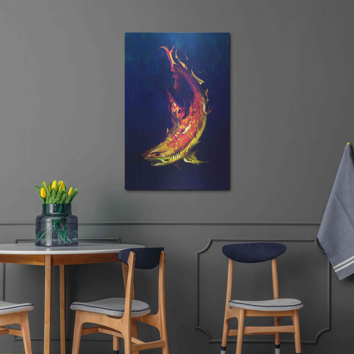 'Tiger Shark' by Michael Stewart – Metal Wall Art, 24x36 room view