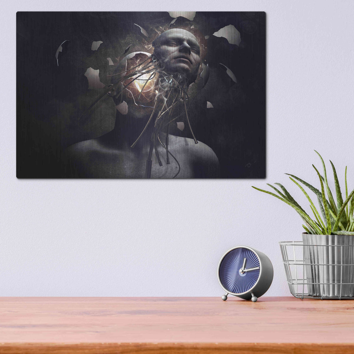 Luxe Metal Art 'New Day' by Cameron Gray, Metal Wall Art,16x12