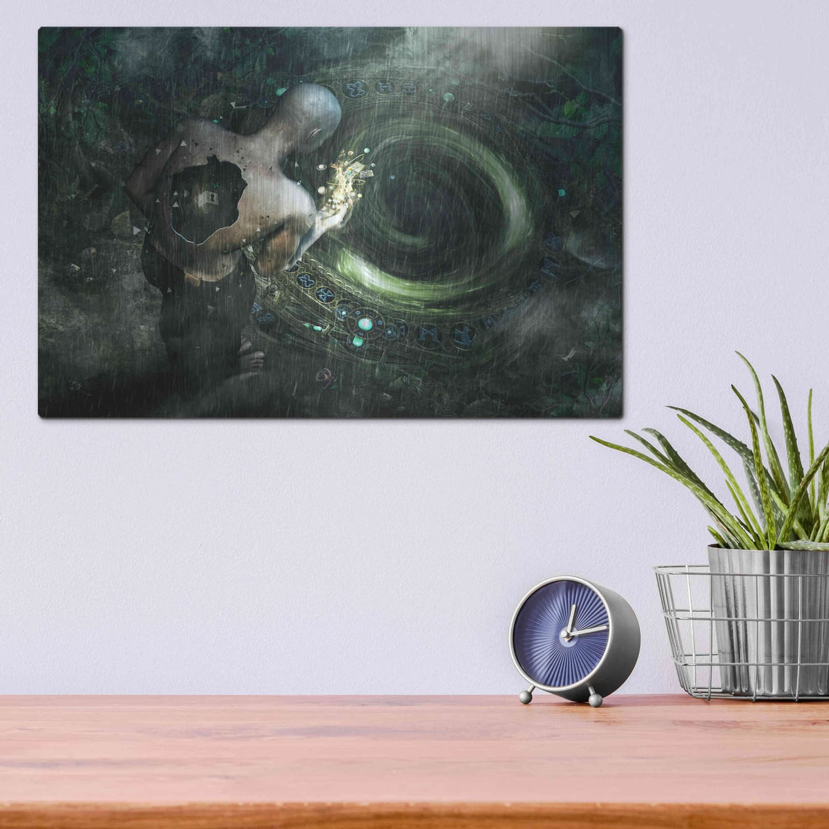'Clarity' by Cameron Gray – Metal Wall Art, 16x12 room view
