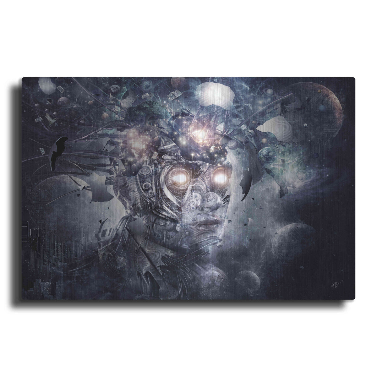 Luxe Metal Art 'Reconstruction' by Cameron Gray, Metal Wall Art