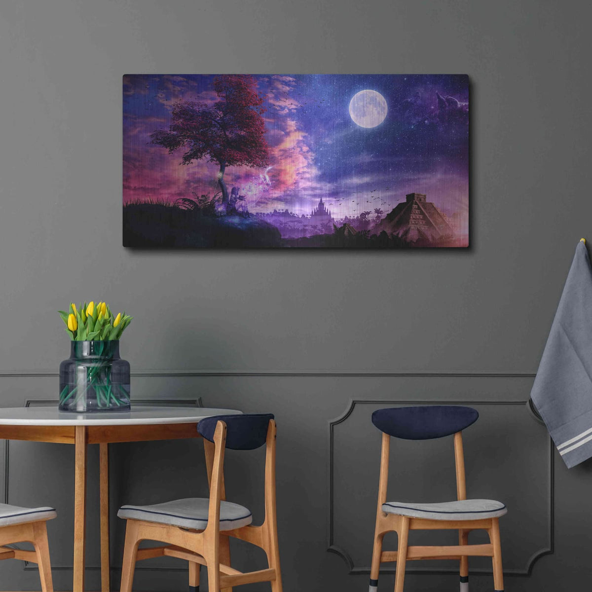 'A Place for Fairy Tales' by Cameron Gray – Metal Wall Art, 48x24 room view