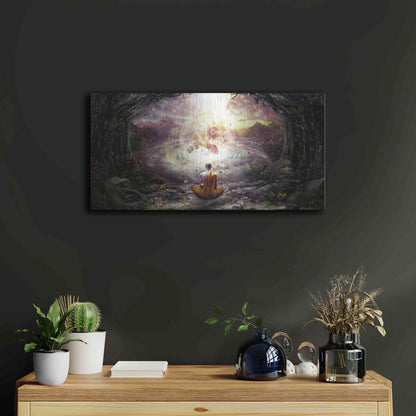 Luxe Metal Art 'Nature and Time' by Cameron Gray, Metal Wall Art,24x12