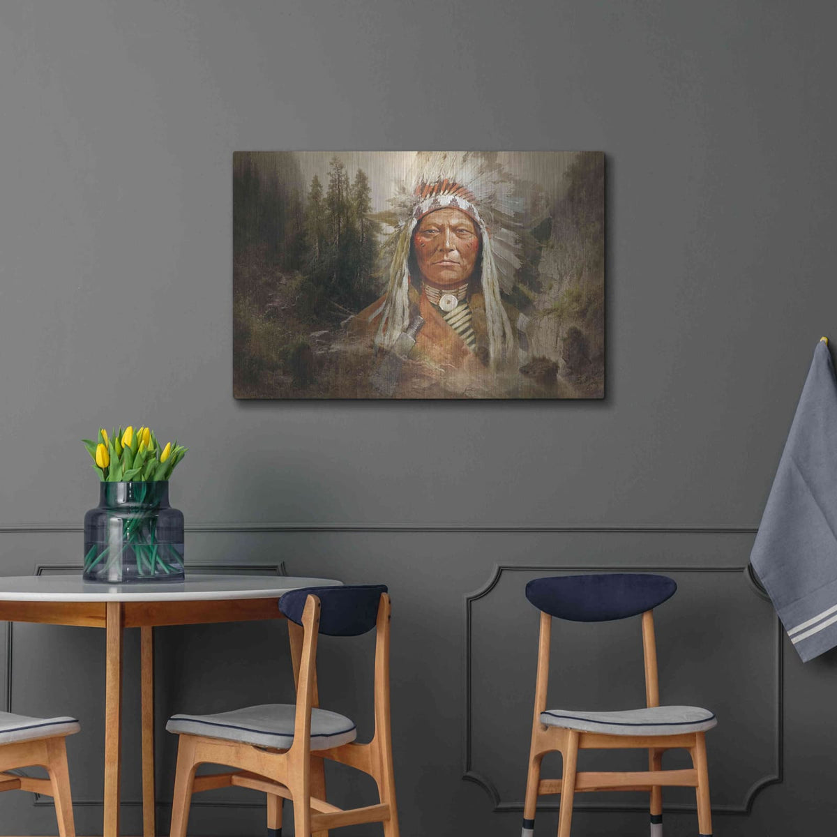 'Sitting Bull' by Steve Hunziker – Metal Wall Art, 36x24 room view