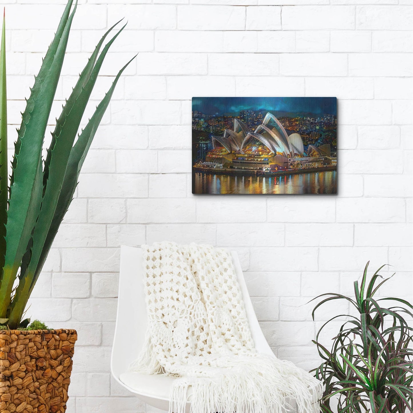 Luxe Metal Art 'Australia Sydney Opera House' by Pedro Gavidia, Metal Wall Art,16x12