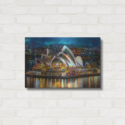 Luxe Metal Art 'Australia Sydney Opera House' by Pedro Gavidia, Metal Wall Art,24x16
