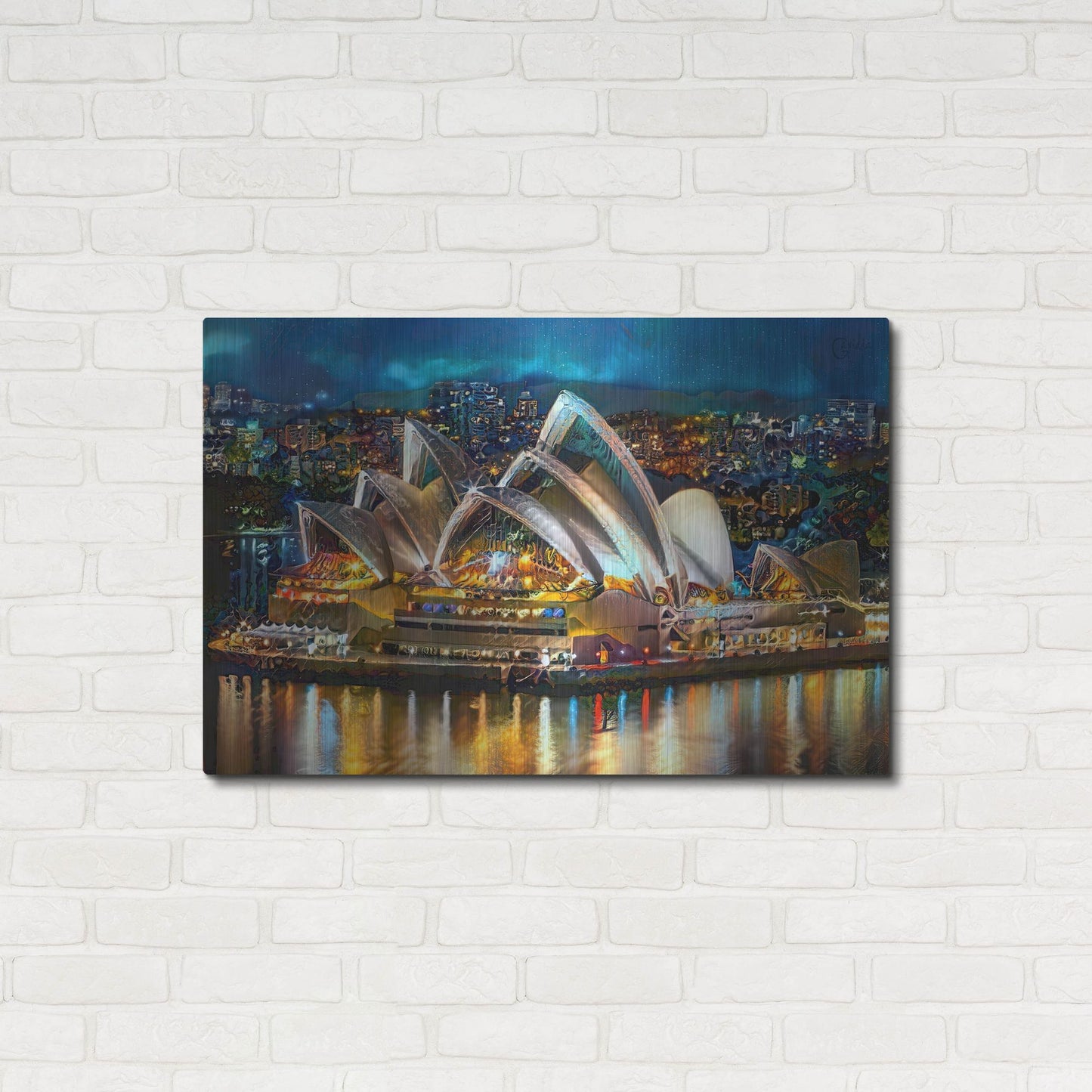 Luxe Metal Art 'Australia Sydney Opera House' by Pedro Gavidia, Metal Wall Art,36x24