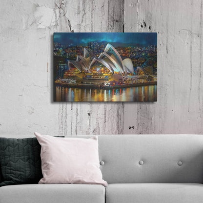 Luxe Metal Art 'Australia Sydney Opera House' by Pedro Gavidia, Metal Wall Art,36x24