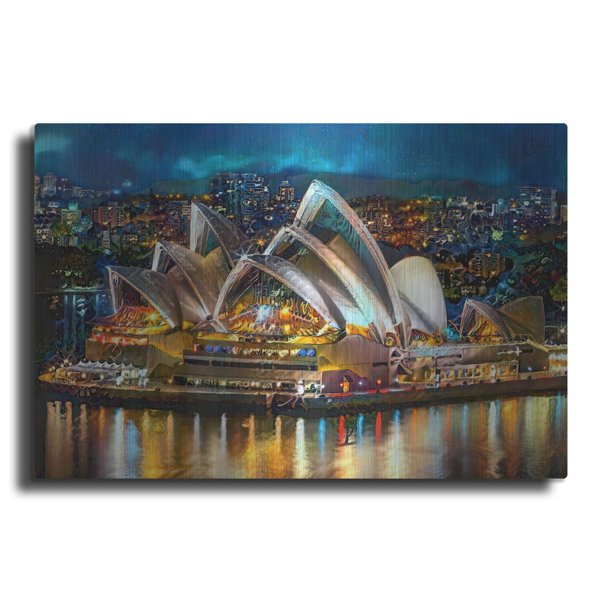 Luxe Metal Art 'Australia Sydney Opera House' by Pedro Gavidia, Metal Wall Art