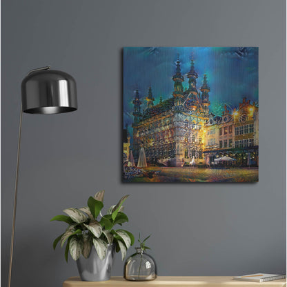 Luxe Metal Art 'Belgium Leuven Town Hall' by Pedro Gavidia, Metal Wall Art,24x24