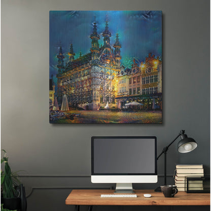 Luxe Metal Art 'Belgium Leuven Town Hall' by Pedro Gavidia, Metal Wall Art,36x36