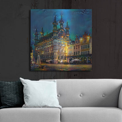 Luxe Metal Art 'Belgium Leuven Town Hall' by Pedro Gavidia, Metal Wall Art,36x36