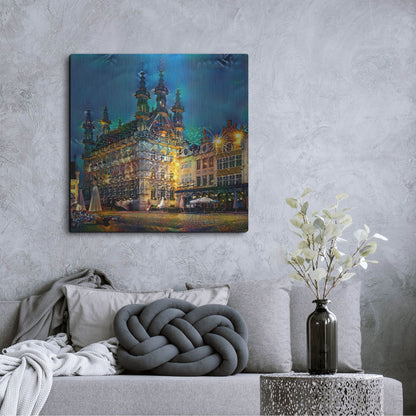 Luxe Metal Art 'Belgium Leuven Town Hall' by Pedro Gavidia, Metal Wall Art,36x36