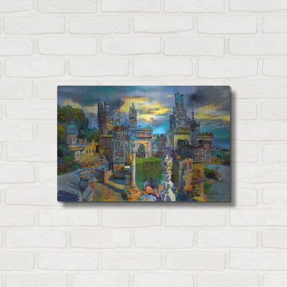 Luxe Metal Art 'Benalmadena Spain Colomares Castle' by Pedro Gavidia, Metal Wall Art,24x16