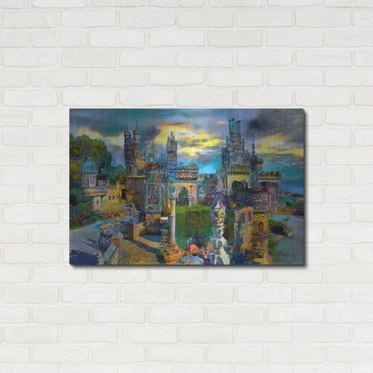 Luxe Metal Art 'Benalmadena Spain Colomares Castle' by Pedro Gavidia, Metal Wall Art,36x24