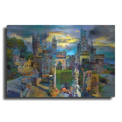 Luxe Metal Art 'Benalmadena Spain Colomares Castle' by Pedro Gavidia, Metal Wall Art