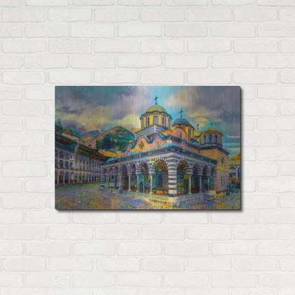 Luxe Metal Art 'Bulgaria Rila Monastery' by Pedro Gavidia, Metal Wall Art,36x24