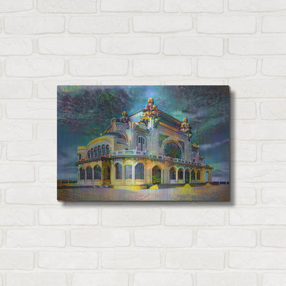 Luxe Metal Art 'Constanta Romania Casino Promenade' by Pedro Gavidia, Metal Wall Art,24x16