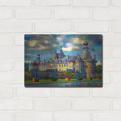 Luxe Metal Art 'Deinze Belgium Ooidonk Castle' by Pedro Gavidia, Metal Wall Art,16x12