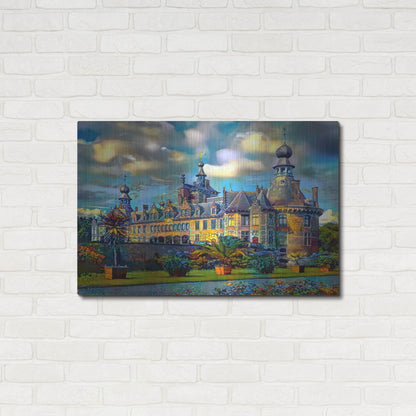 Luxe Metal Art 'Deinze Belgium Ooidonk Castle' by Pedro Gavidia, Metal Wall Art,36x24