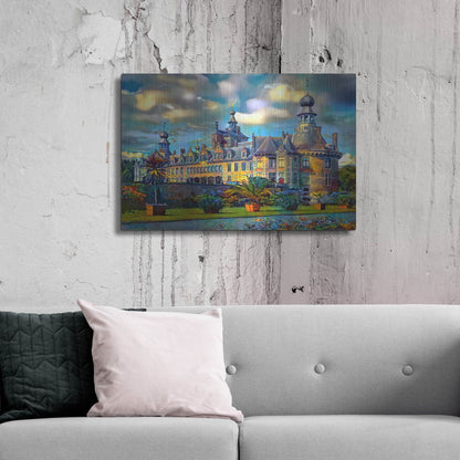 Luxe Metal Art 'Deinze Belgium Ooidonk Castle' by Pedro Gavidia, Metal Wall Art,36x24