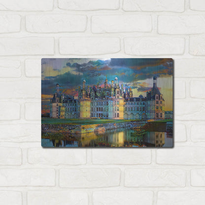 Luxe Metal Art 'France Loire Valley Chateau De Chambord' by Pedro Gavidia, Metal Wall Art,16x12