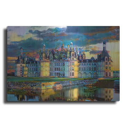 Luxe Metal Art 'France Loire Valley Chateau De Chambord' by Pedro Gavidia, Metal Wall Art